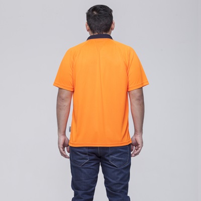 Hi Vis Raglan Polo Shirt - Orange / Navy VDRP-OR-NA_VDF