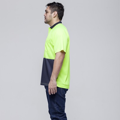 Hi Vis Raglan Polo Shirt - Yellow / Navy VDRP-YE-NA_VDF